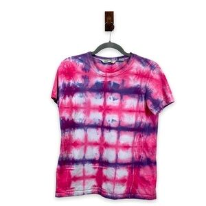G.H. Bass & Co. Top Womens Medium Pink Tie Dye Cotton Hippie Boho Festival VTG
